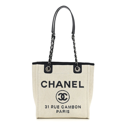 Chanel Mixed Fibers Mini Deauville Tote White 1 of 10