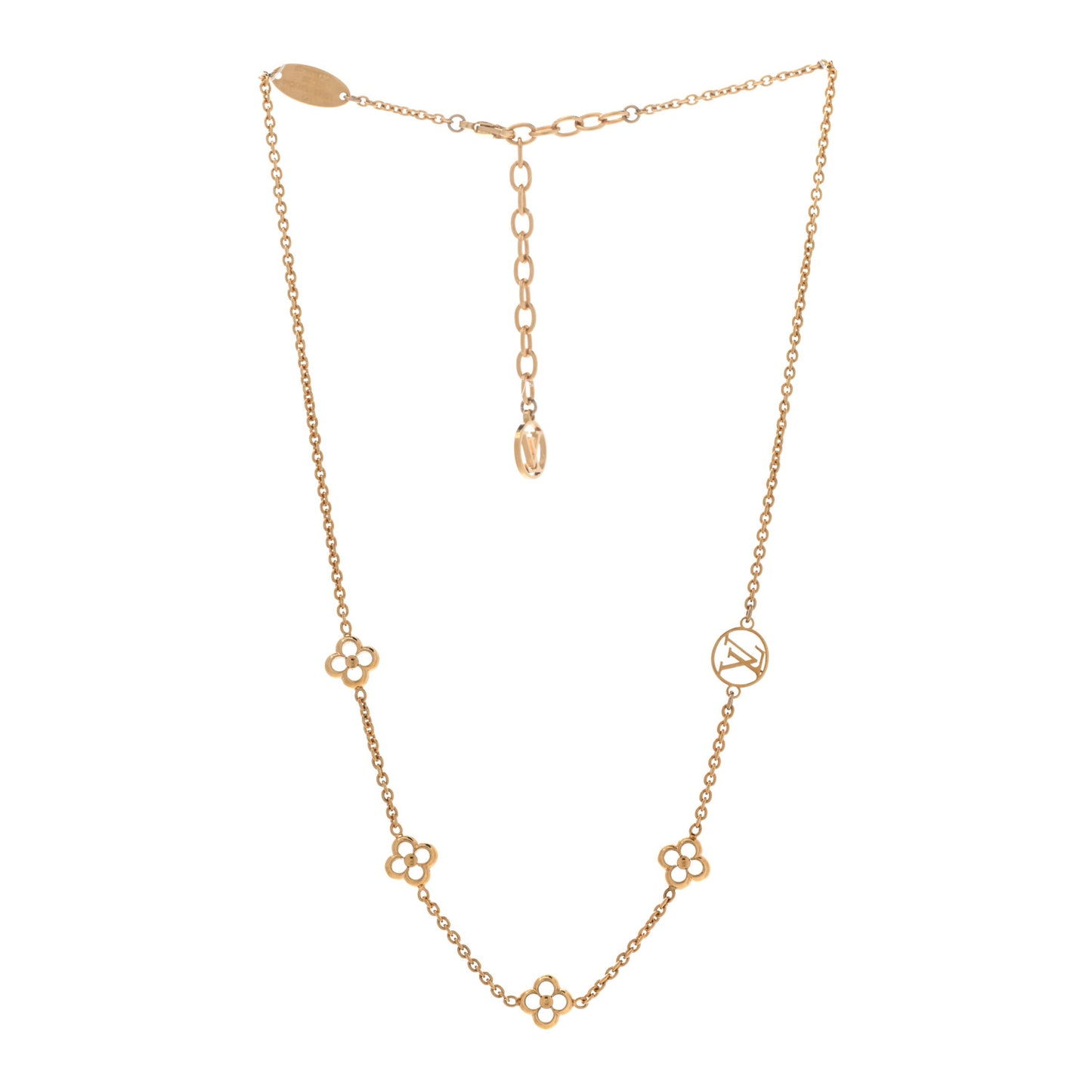 Metal Flowerful Choker Necklace Gold