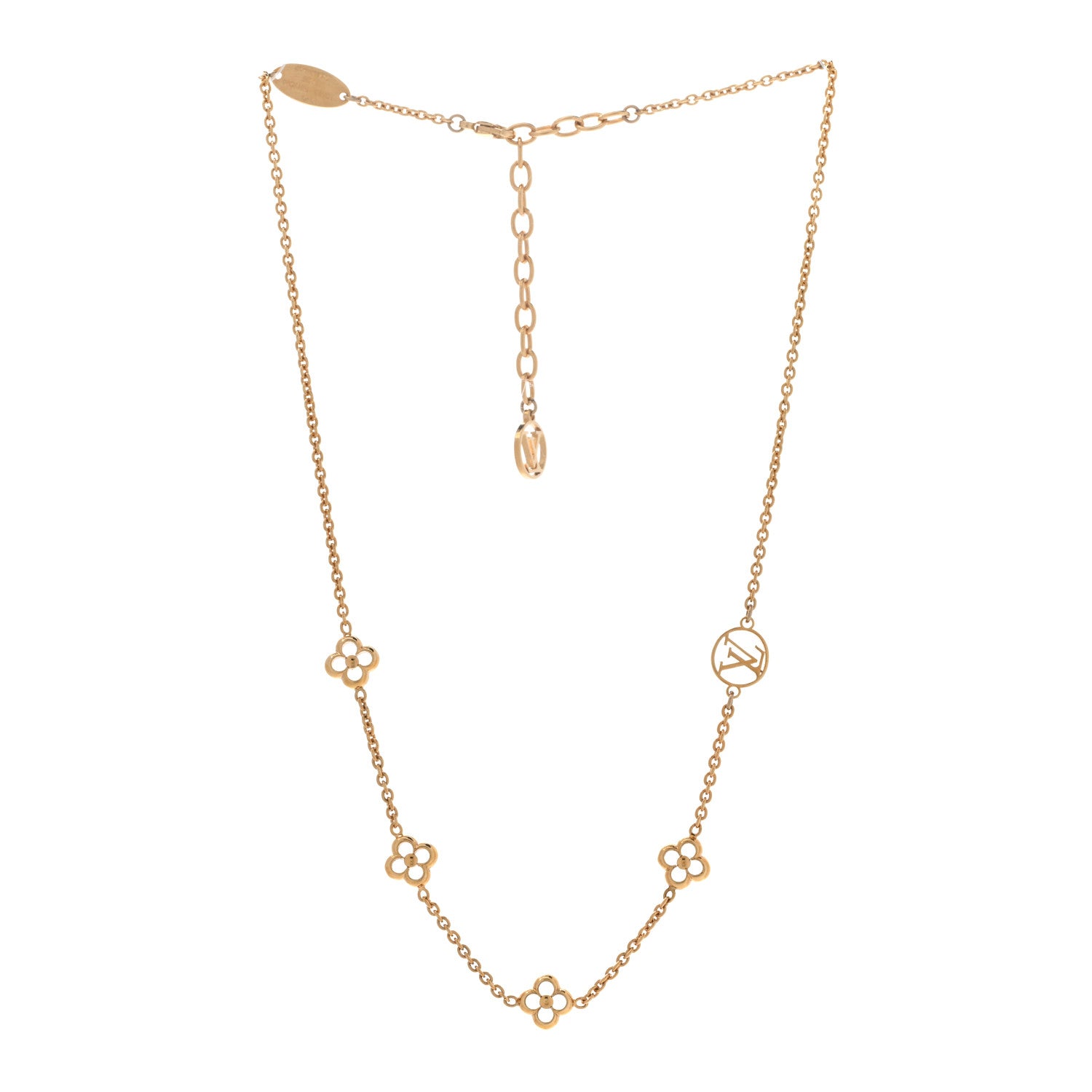 Louis Vuitton Metal Flowerful Choker Necklace Gold 3 of 7