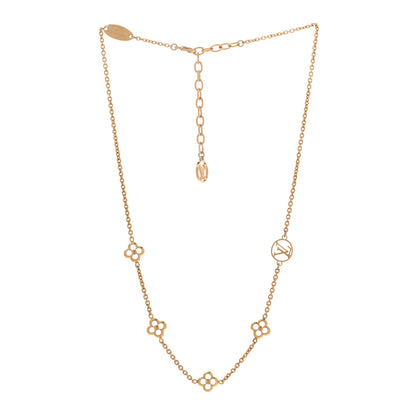 Louis Vuitton Metal Flowerful Choker Necklace Gold 3 of 7
