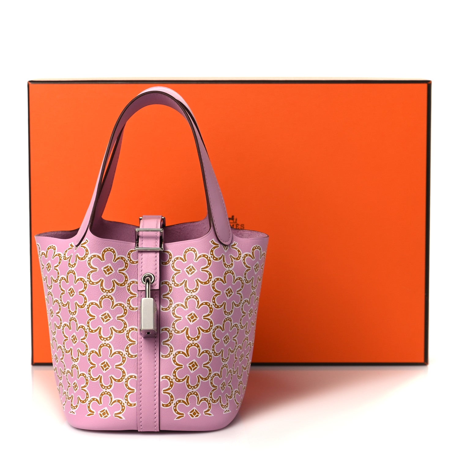 Hermes Swift Micro Lucky Daisy Picotin Lock Mauve Sylvestre 10 of 10