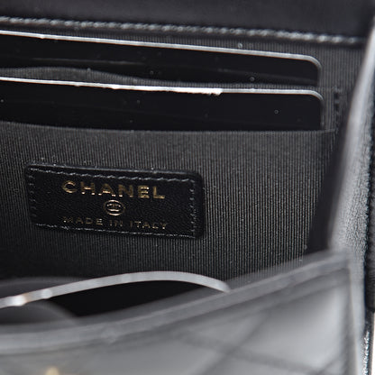 Chanel Lambskin Quilted Mini Trendy CC Chain Wallet Black 5 of 11