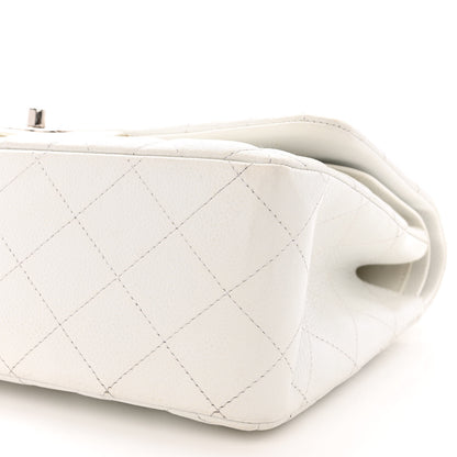 Chanel Caviar Quilted Jumbo Double Flap White 10 of 15