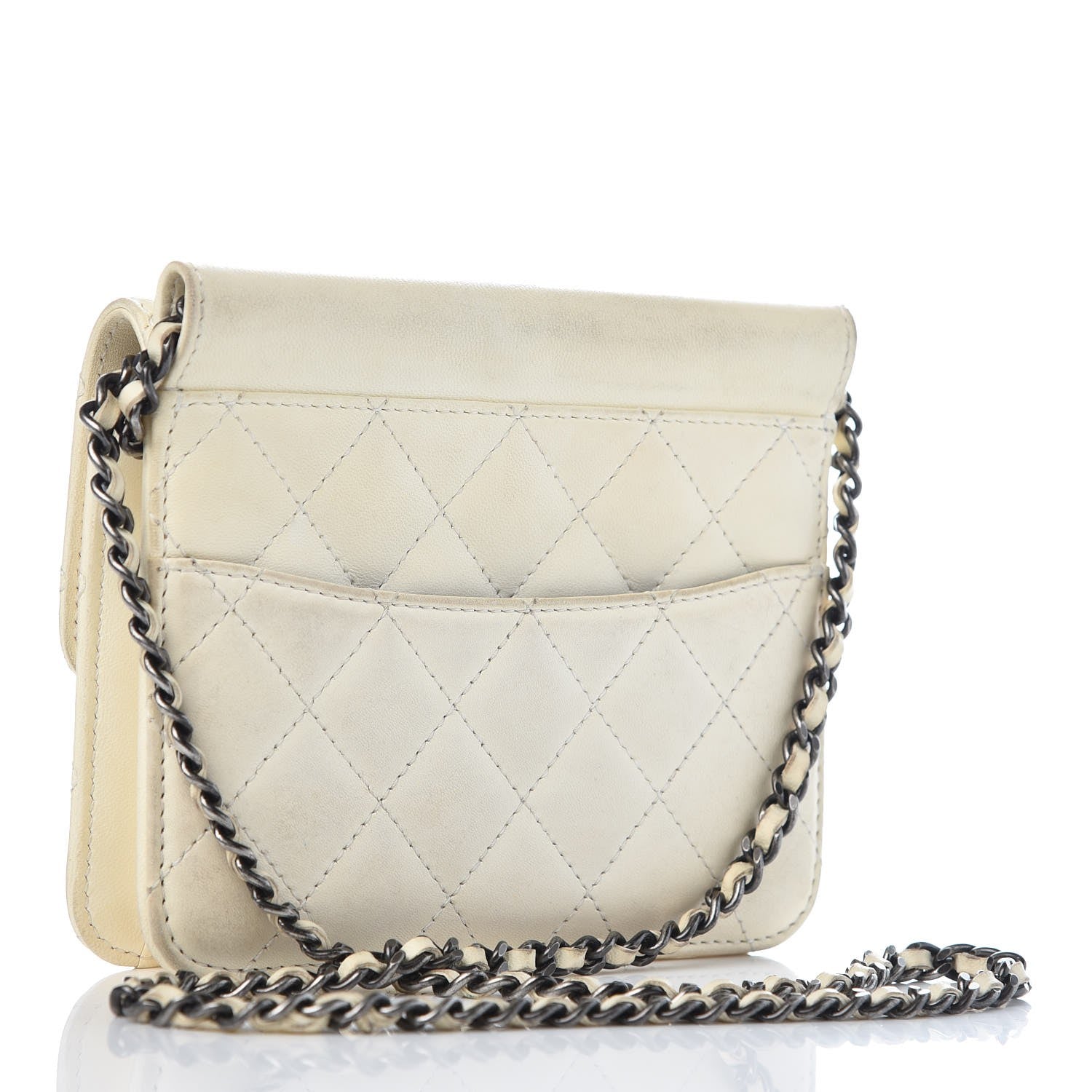 Chanel Lambskin Quilted Mini Crossing Times White 3 of 12
