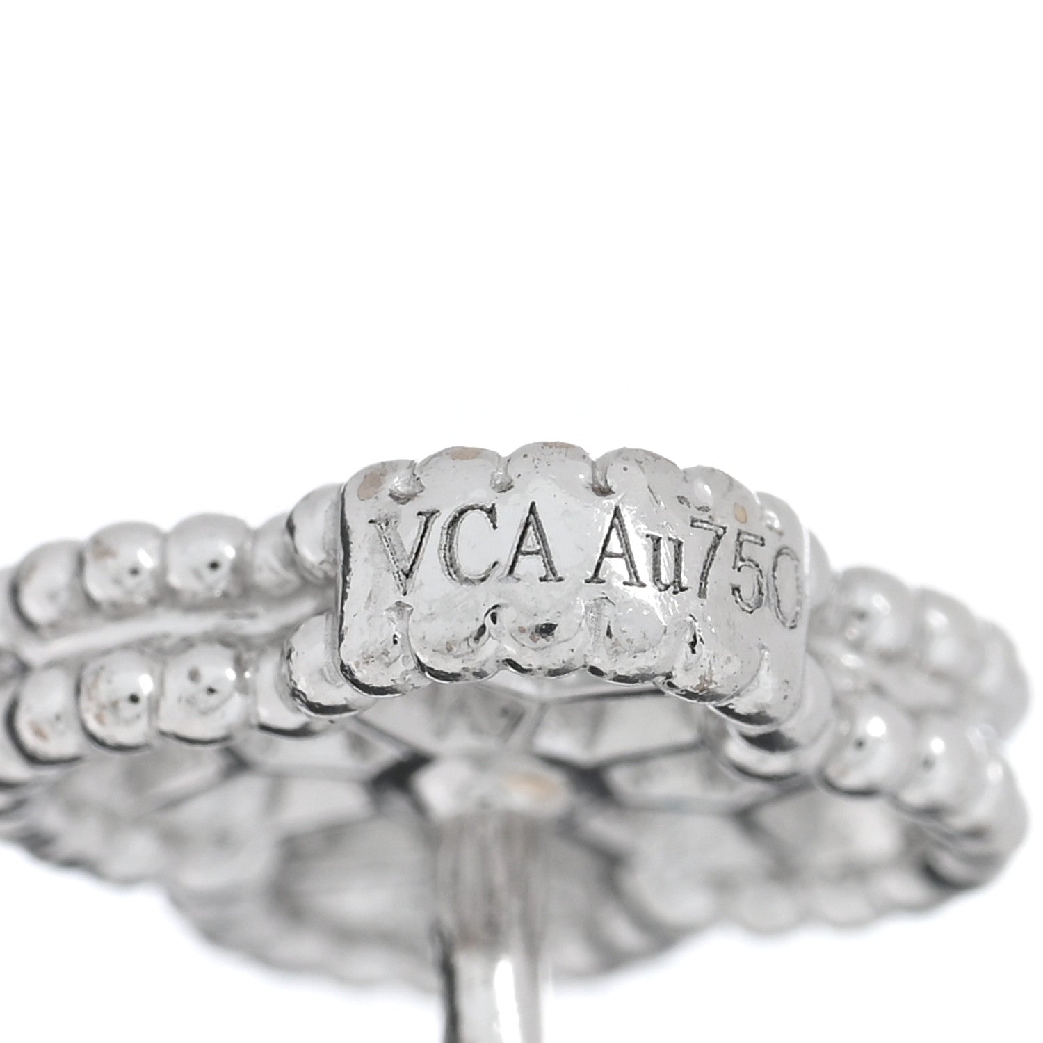 Van Cleef & Arpels VAN CLEEF & ARPELS 18K White Gold Diamond Sweet Alhambra Earrings 4 of 4