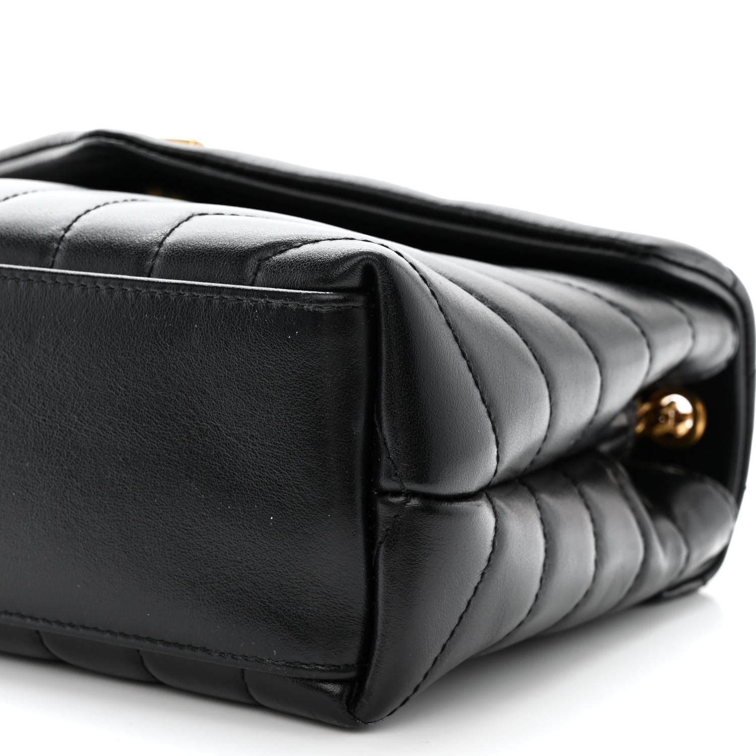 Saint Laurent Calfskin Y Quilted Monogram Small Loulou Chain Satchel Black 10 of 10