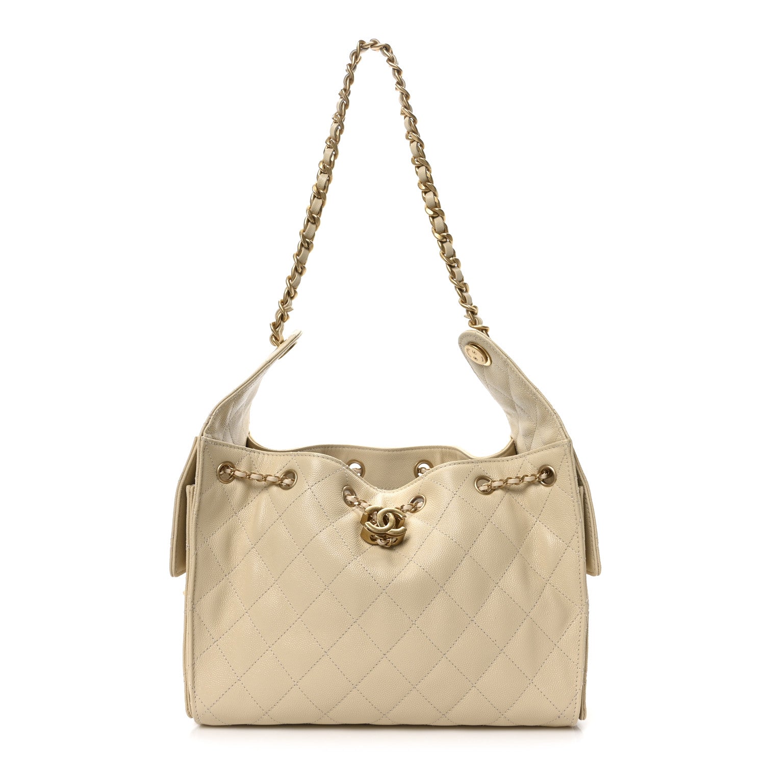 Chanel Caviar Quilted Small Chanel 25 Handbag Beige 1 of 10