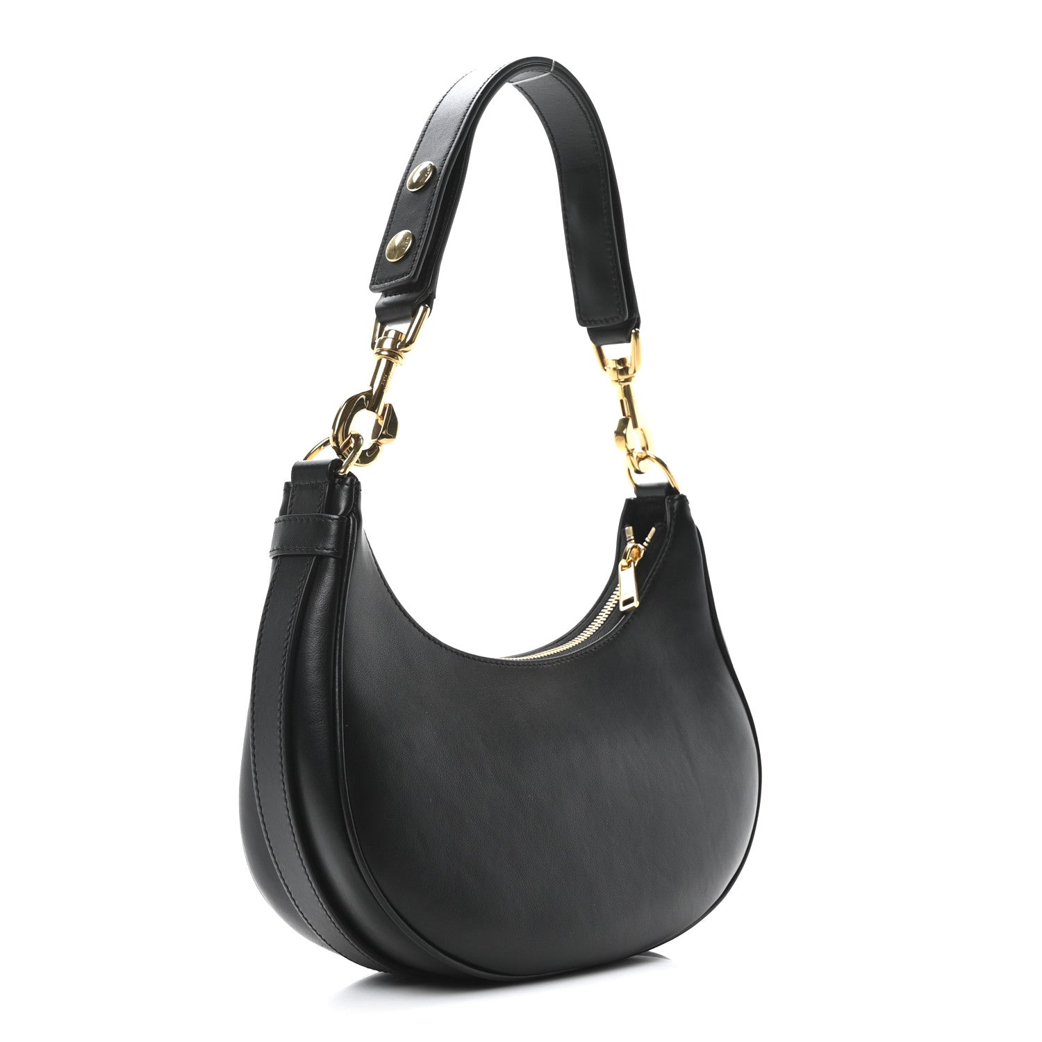 Celine Smooth Calfskin Medium Strap Ava Shoulder Bag Black 3 of 10