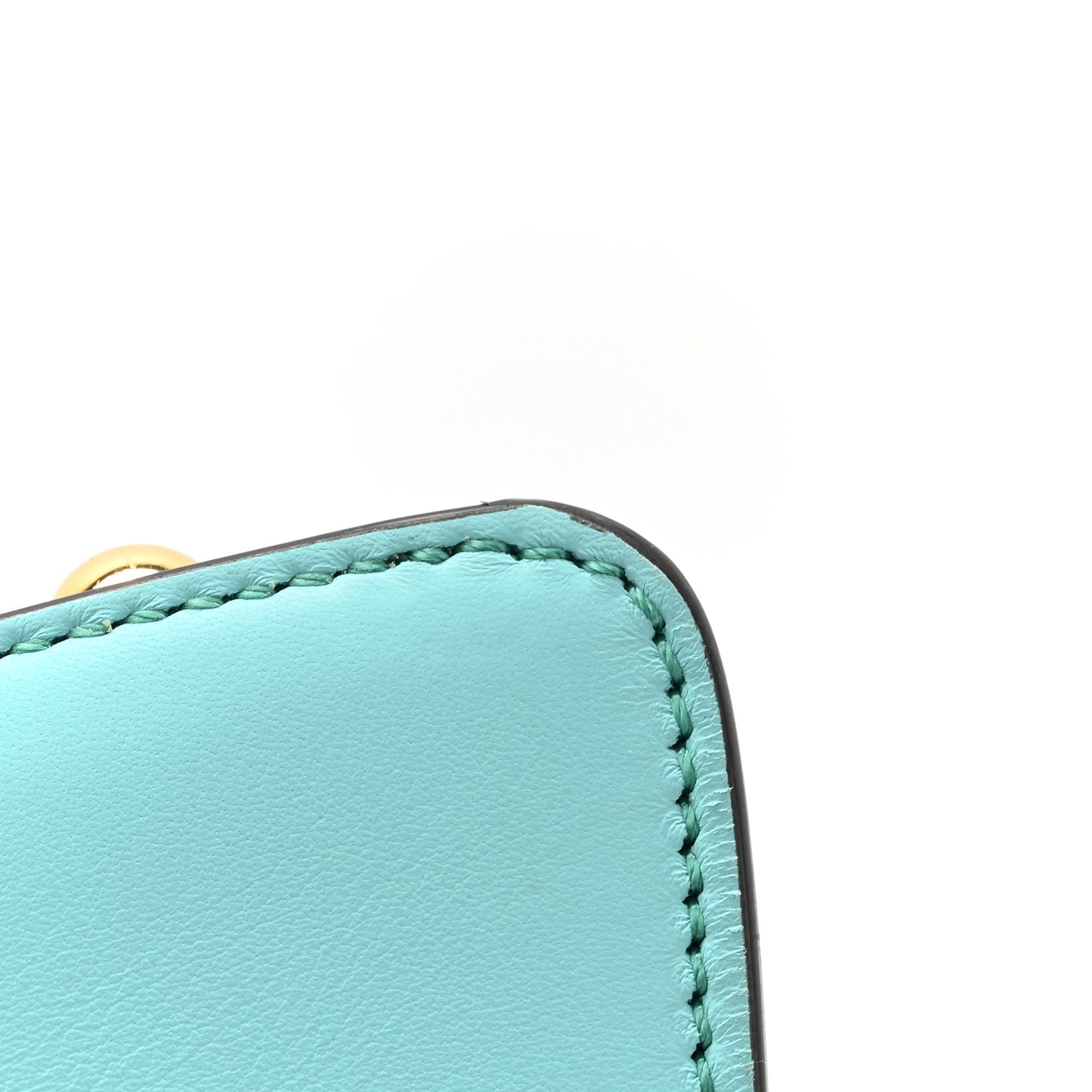 Vitello Seta Shiny Nappa Small Peekaboo I SEE U Satchel Real Tiffany White