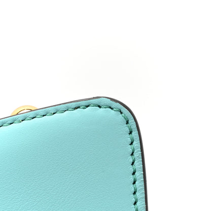 Fendi Vitello Seta Shiny Nappa Small Peekaboo I SEE U Satchel Real Tiffany White 13 of 13
