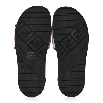 Fendi X JOSHUA VIDES Roma Calfskin Fussbetts Slide Sandals 39 Pink Xiloph White Black 5 of 8