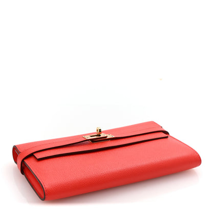 Hermes Epsom Kelly Longue Wallet Rose Jaipur 4 of 8