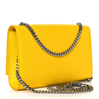 Saint Laurent Patent Grain de Poudre Small Monogram Kate Satchel Mimosa 3 of 10
