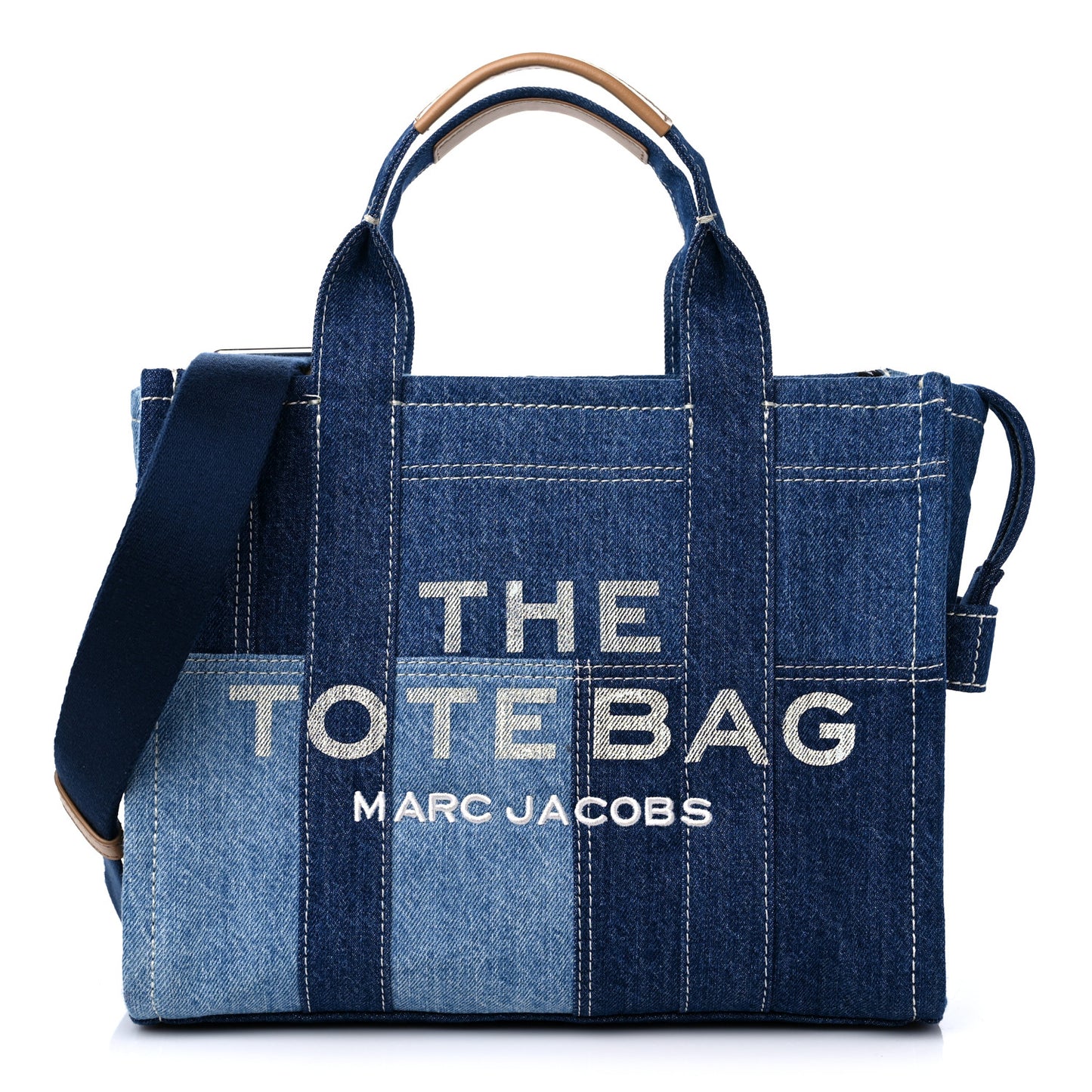 Denim Canvas Medium Tote Bag Blue