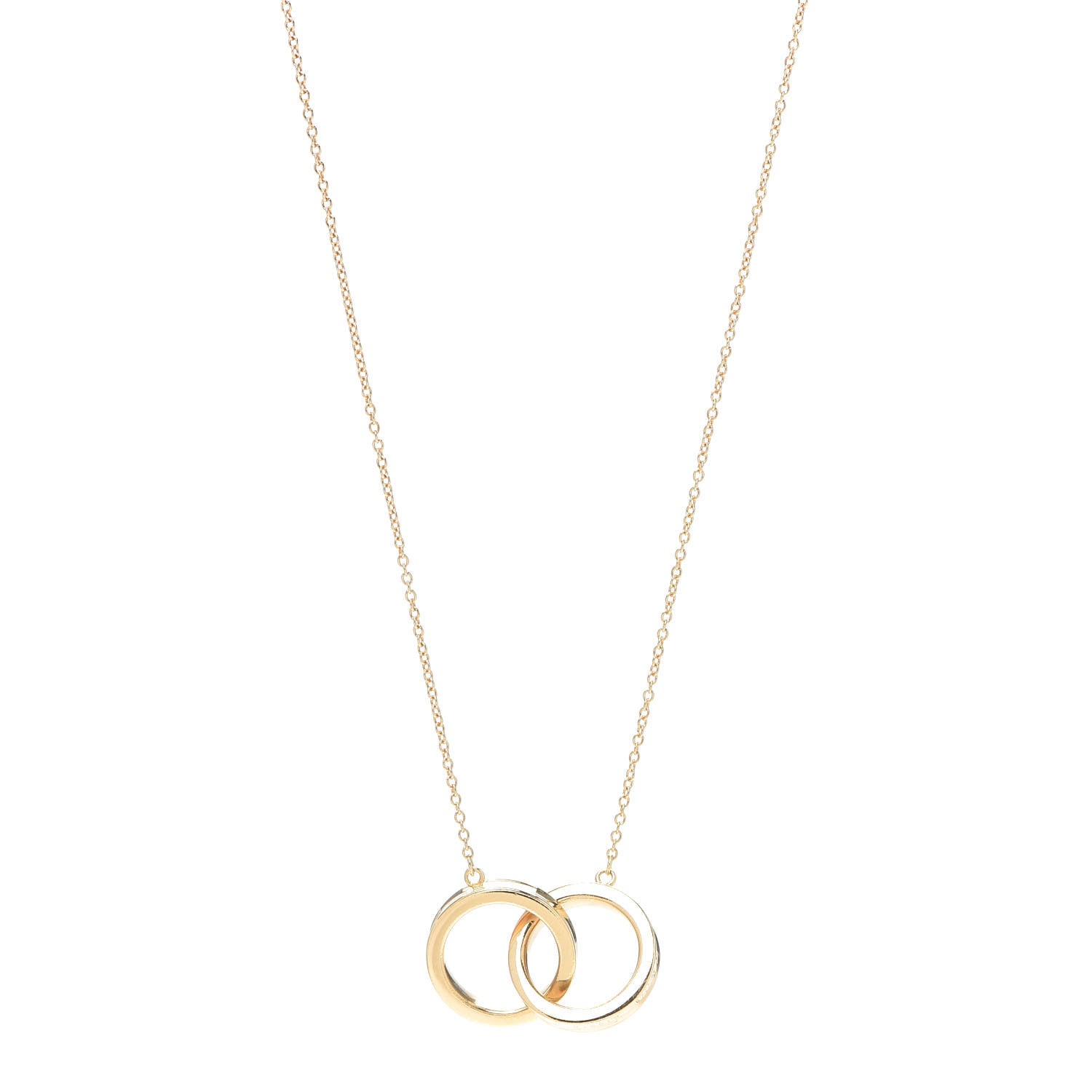 Tiffany 18K Yellow Gold 1837 Interlocking Circles Pendant Necklace 1 of 7