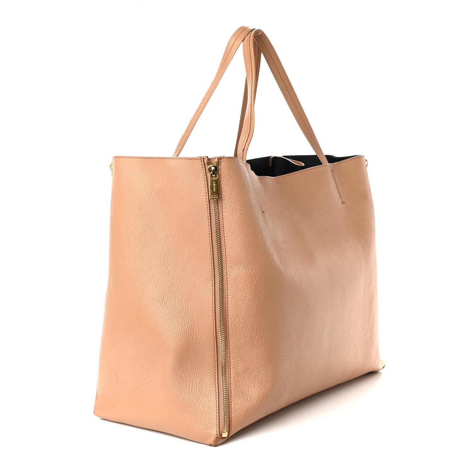 Celine Horizontal Zipper Gusset Cabas Beige 3 of 16