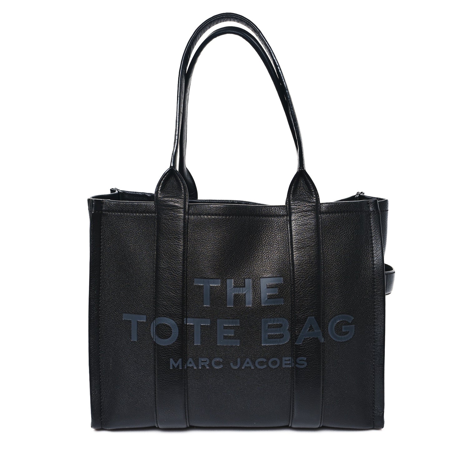Grained Calfskin Large The Tote Bag Black