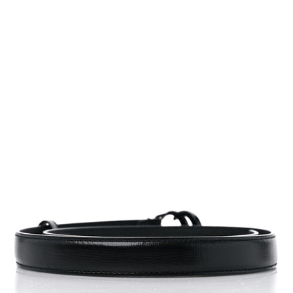 Gucci Azalea Calfskin Enamel Monochrome Double G 20mm Belt 75 30 Black 2 of 5