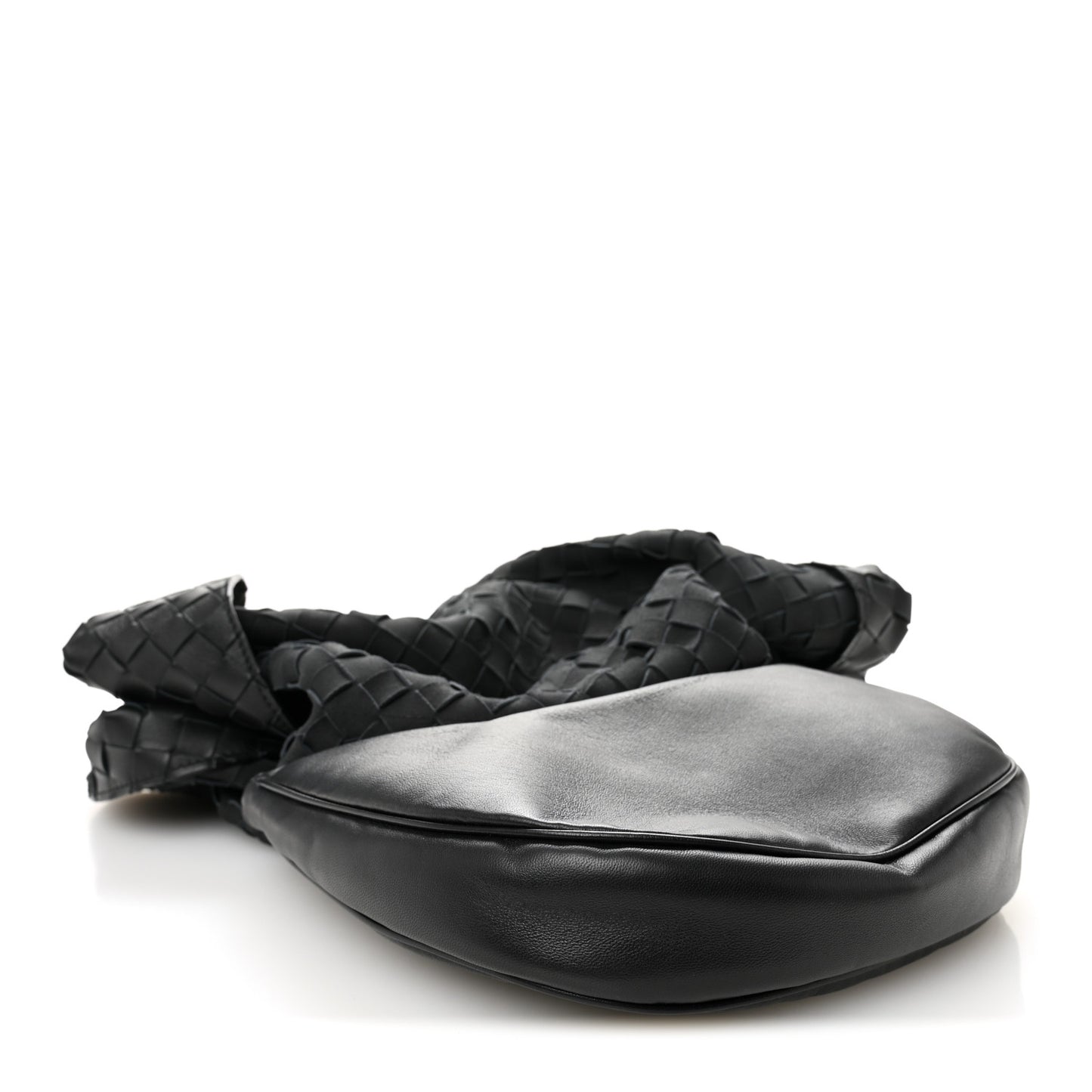 Nappa Intrecciato Foulard Hobo Bag Black