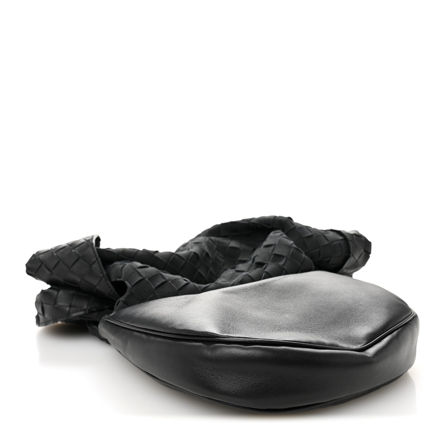 Bottega Veneta Nappa Intrecciato Foulard Hobo Bag Black 4 of 10