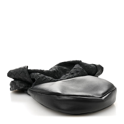 Bottega Veneta Nappa Intrecciato Foulard Hobo Bag Black 4 of 10