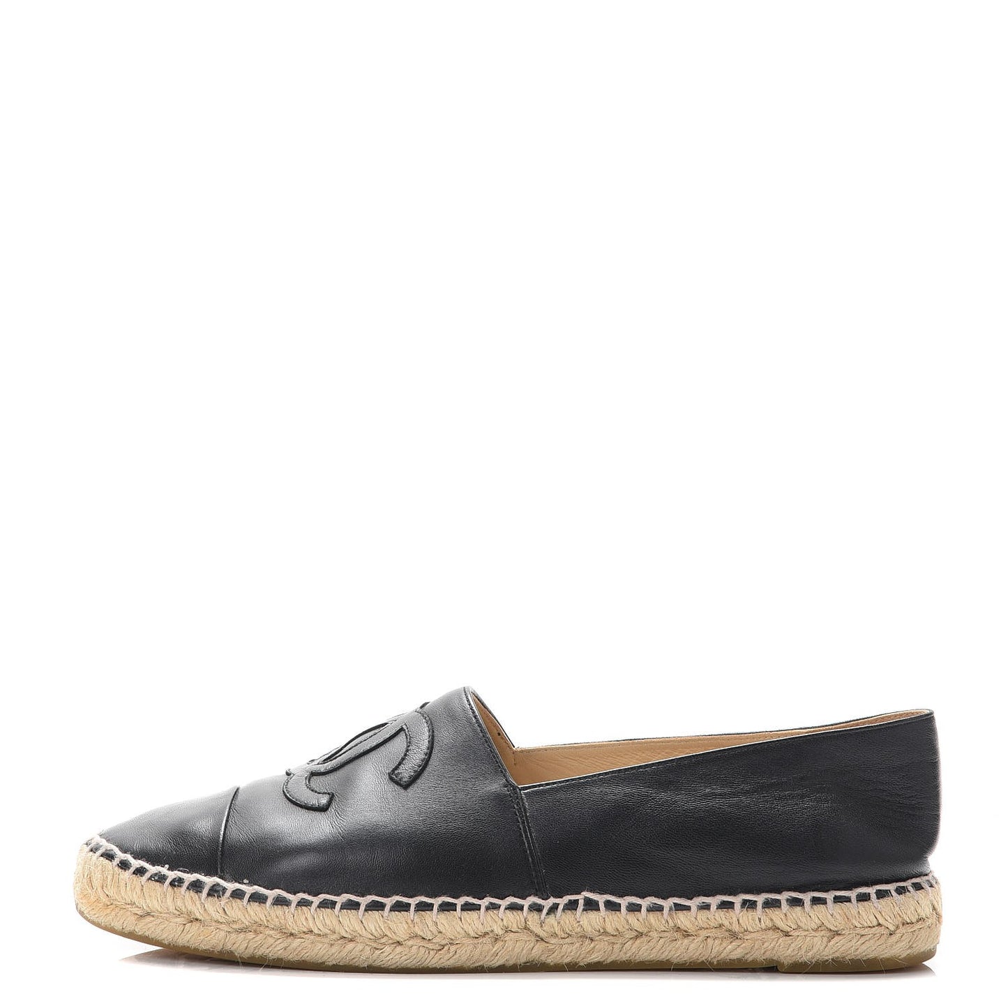 Lambskin CC Espadrilles 42 Black