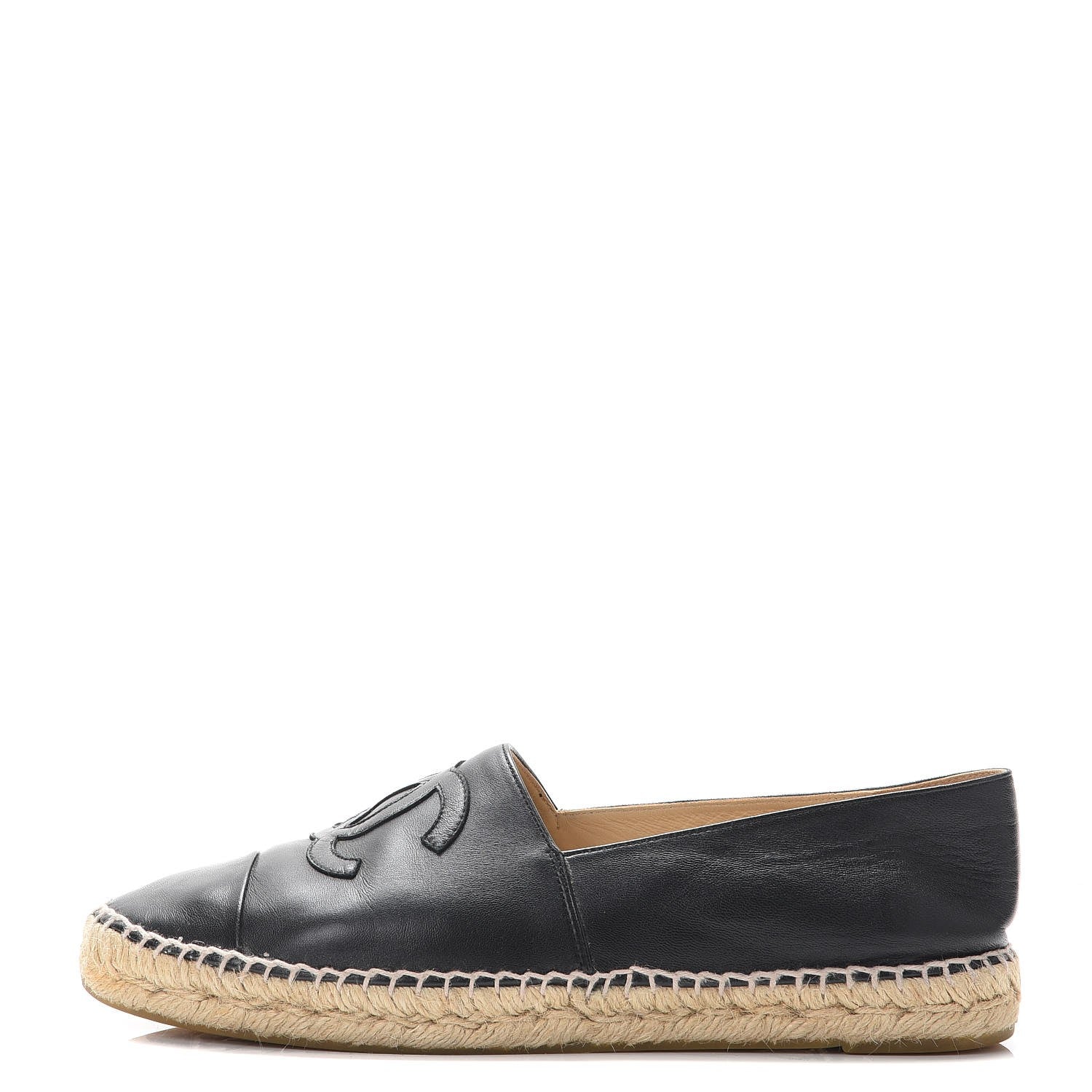 Chanel Lambskin CC Espadrilles 42 Black 1 of 16
