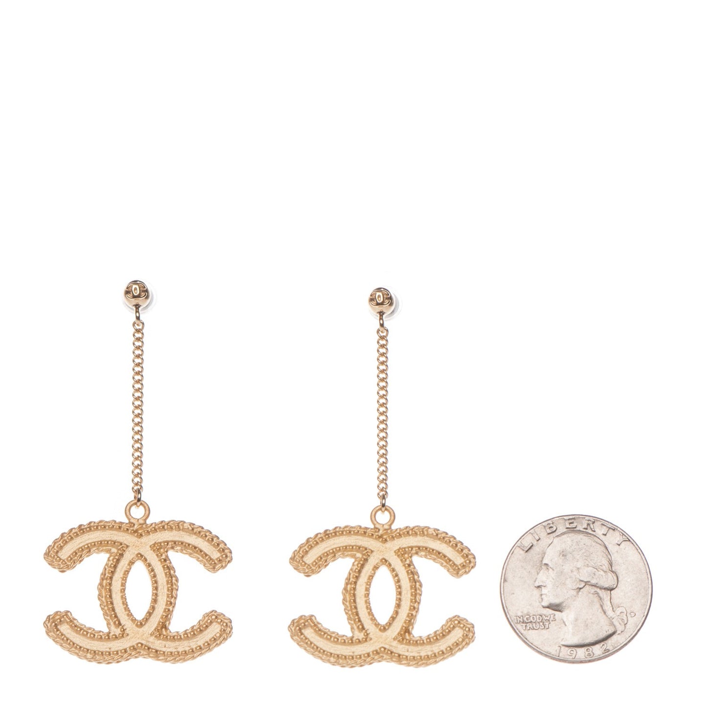 CC Drop Earrings Gold
