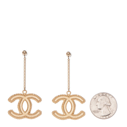 Chanel CC Drop Earrings Gold 2 of 4
