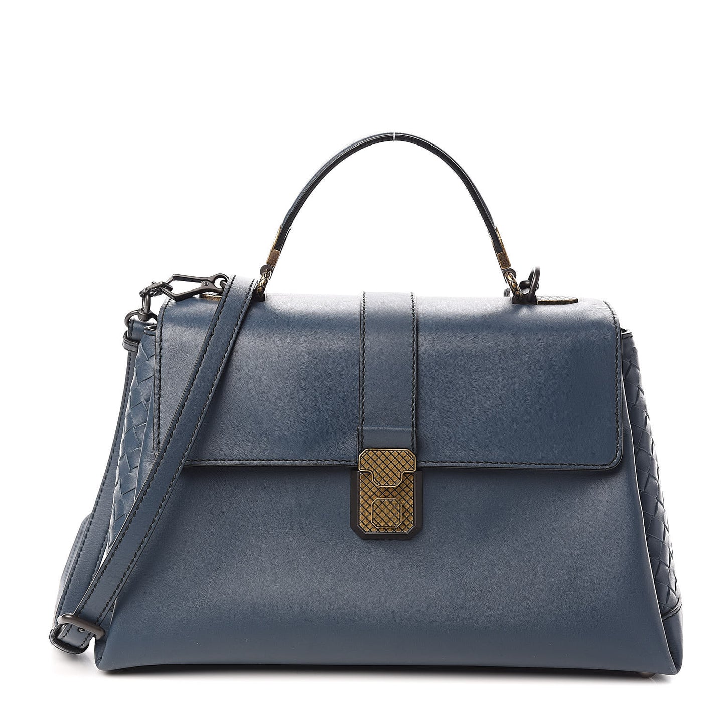 Nappa Medium Piazza Bag Denim