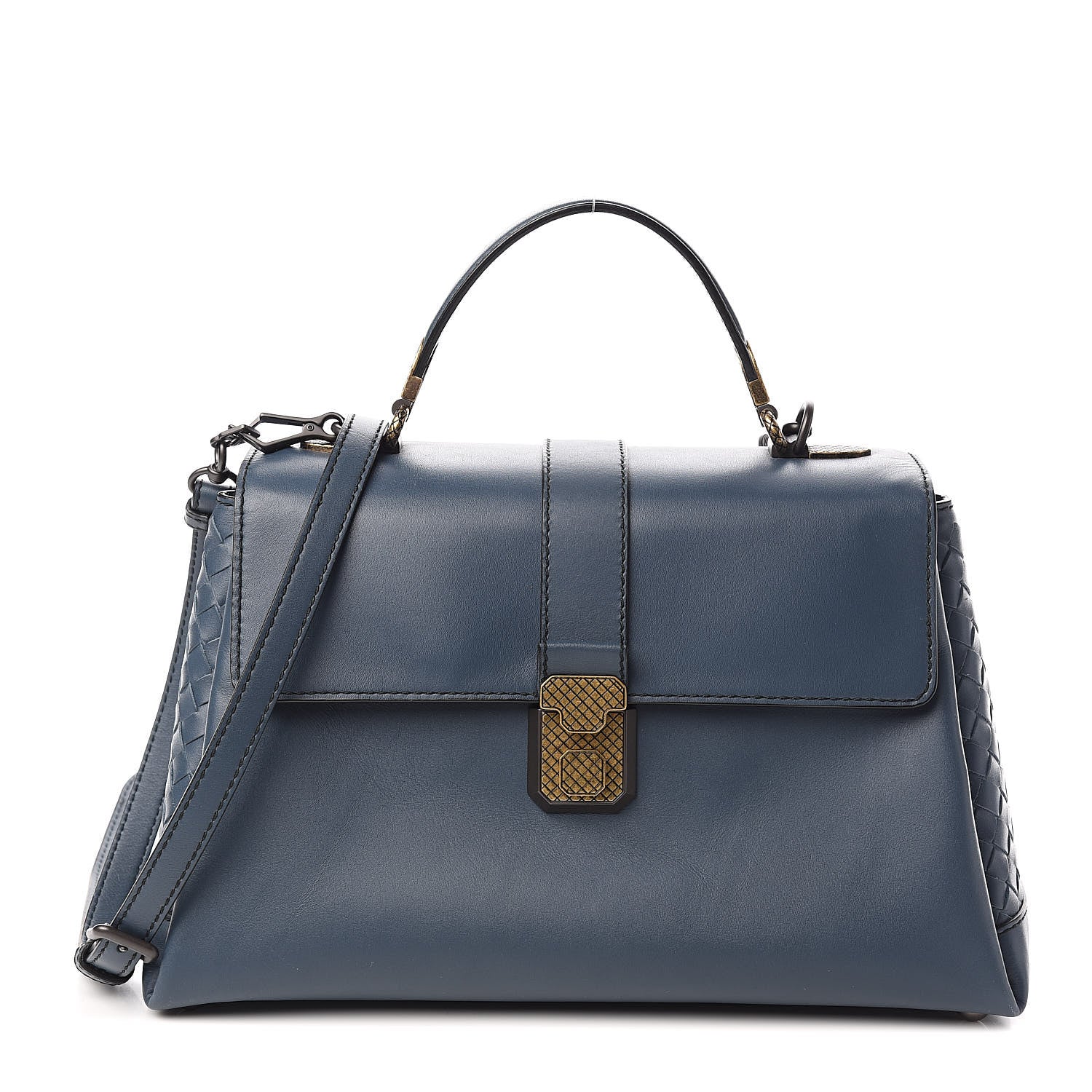 Bottega Veneta Nappa Medium Piazza Bag Denim 1 of 9