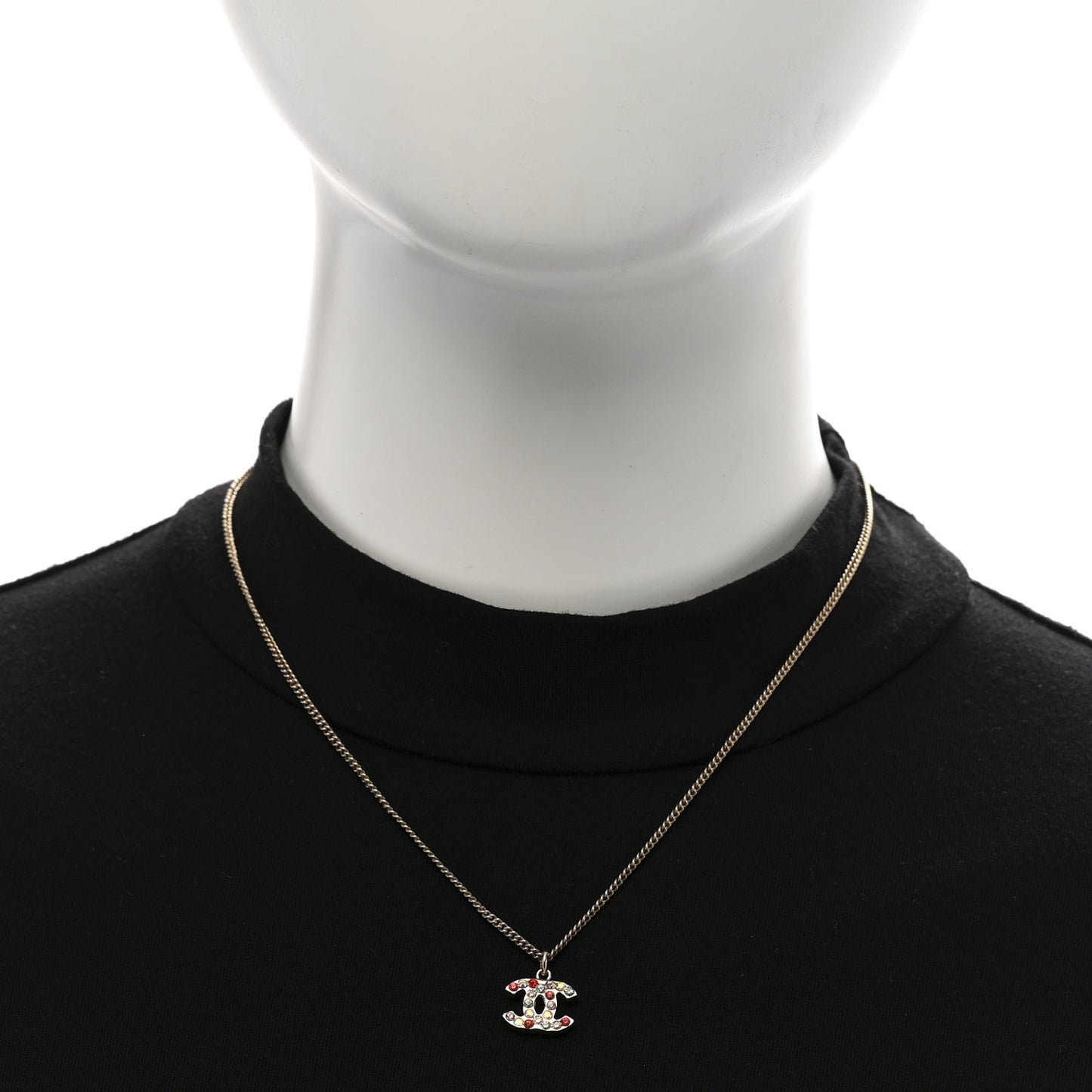 Crystal CC Necklace Gold Multicolor