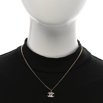 Chanel Crystal CC Necklace Gold Multicolor 2 of 5