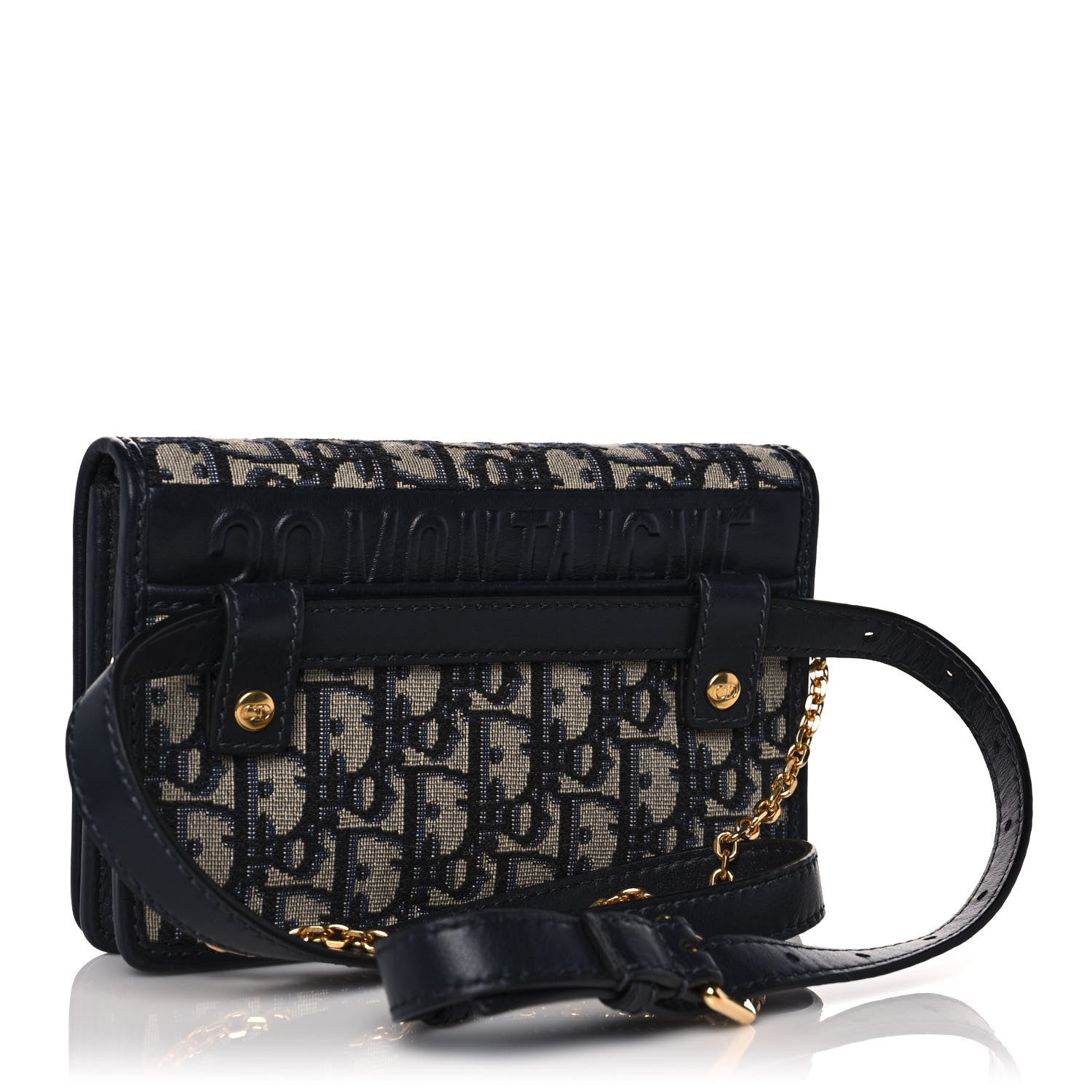 Christian Dior Oblique 30 Montaigne 2-In-1 Pouch Blue 3 of 9