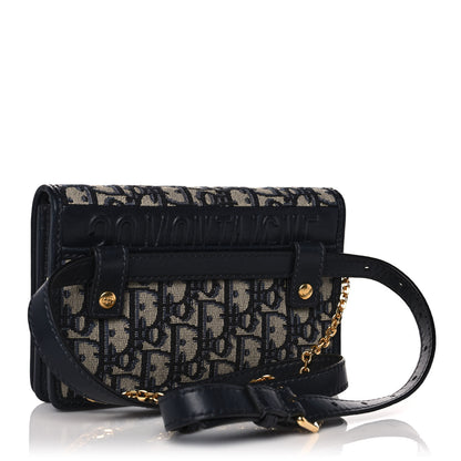 Christian Dior Oblique 30 Montaigne 2-In-1 Pouch Blue 3 of 9