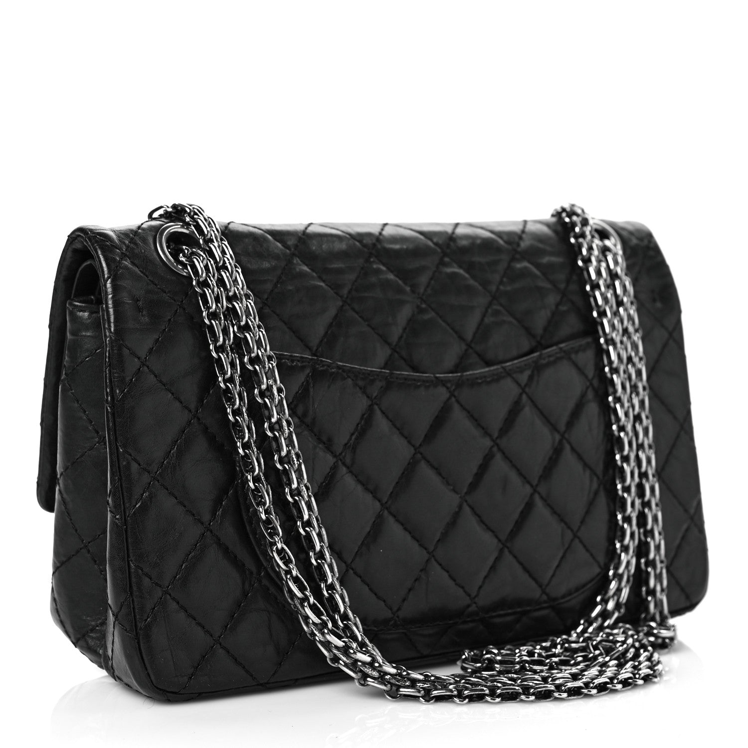 Chanel Aged Calfskin Quilted 2.55 Reissue 225 Flap Black 3 of 9