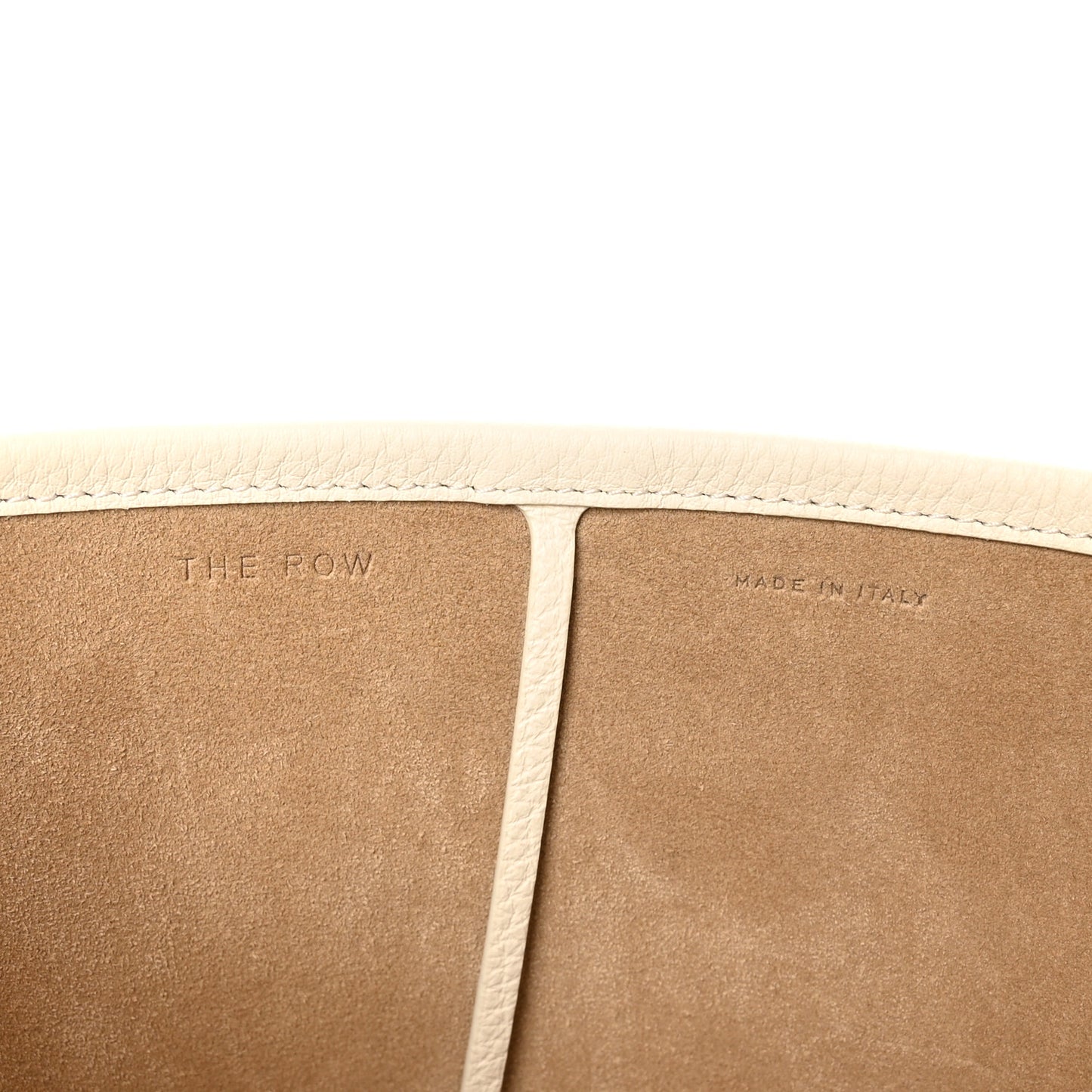 Grained Calfskin Medium N/S Park Tote Ivory