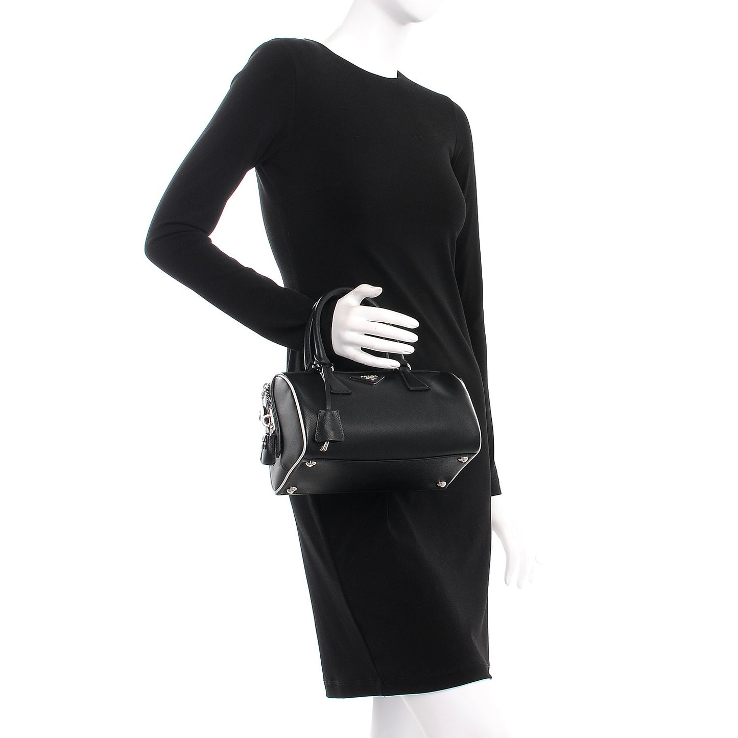 Saffiano Lux Bowler Black