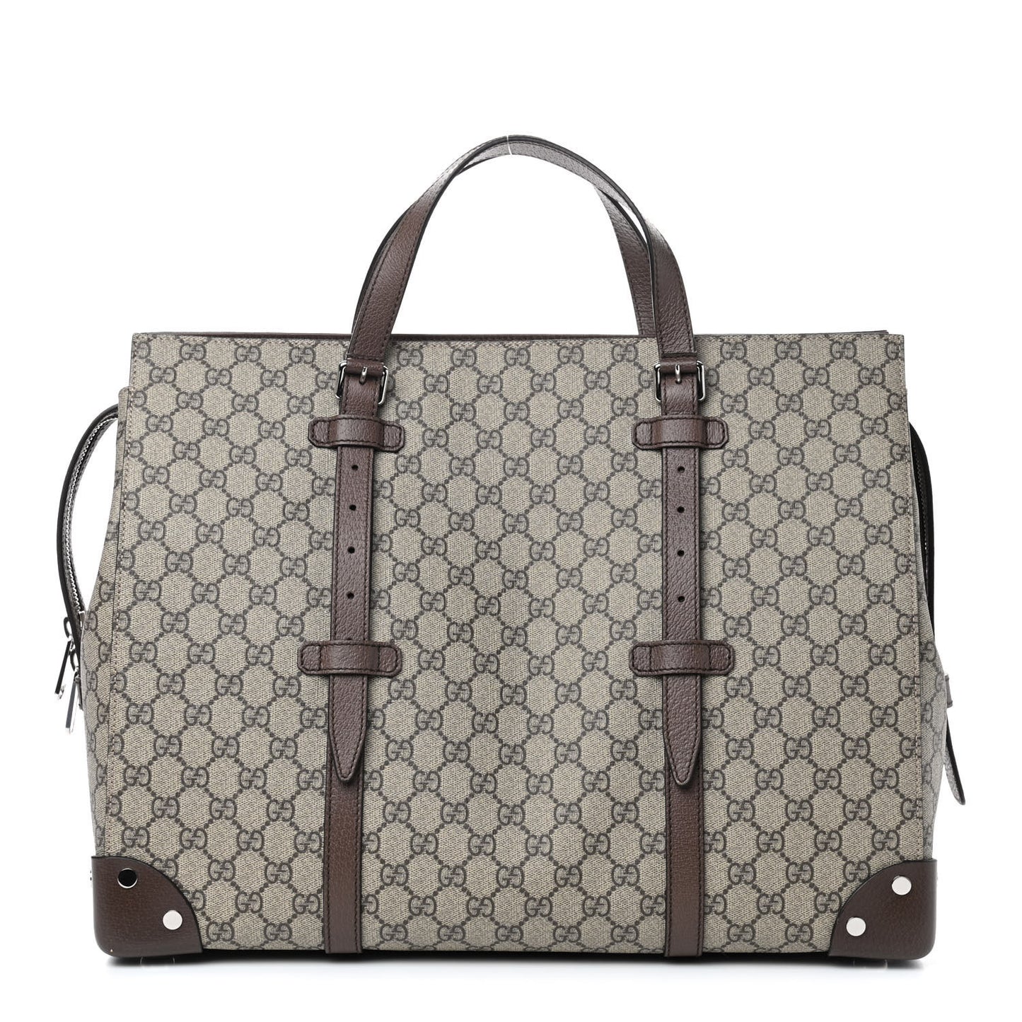 GG Supreme Monogram Large Tote Bag Beige Ebony
