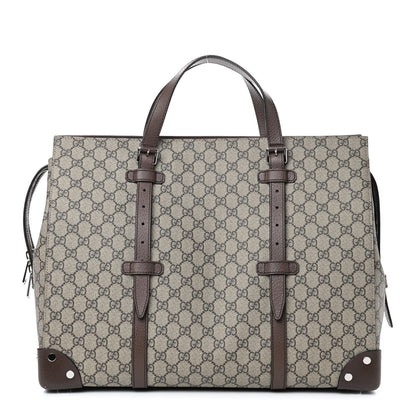 Gucci GG Supreme Monogram Large Tote Bag Beige Ebony 1 of 9