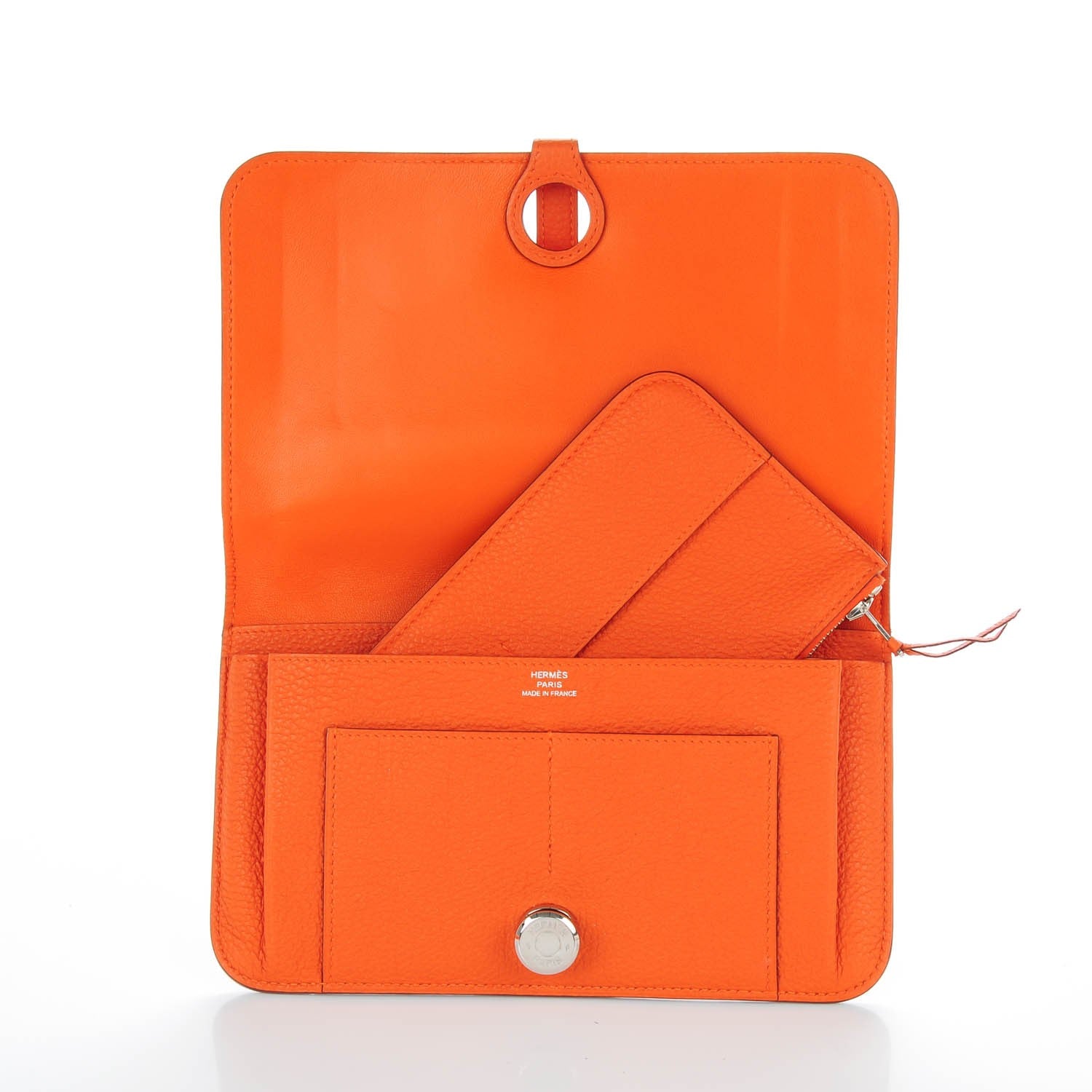 Hermes Togo Dogon Duo Wallet Orange 5 of 9