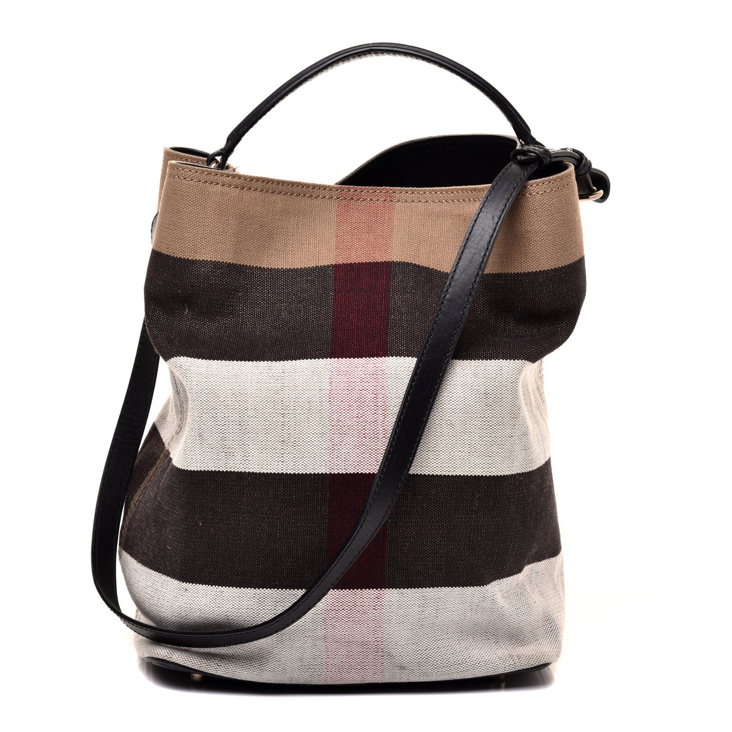 Canvas Mega Check Medium Ashby Hobo Black