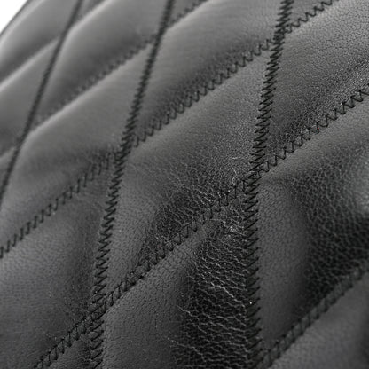 Givenchy Goatskin Diamond Quilted GV3 Medium Pouch Black 11 of 12