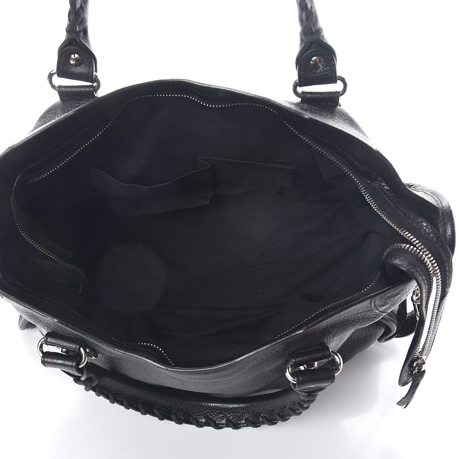 Balenciaga Chevre Silver Metallic Edge Hardware City Black 4 of 7