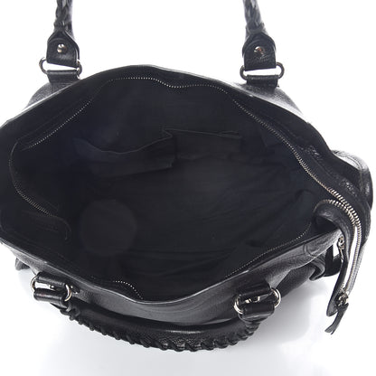 Balenciaga Chevre Silver Metallic Edge Hardware City Black 4 of 7