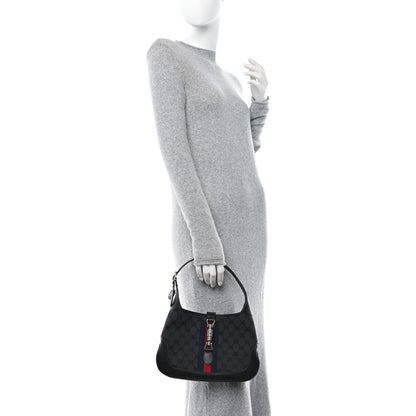 Gucci X BALENCIAGA BB Monogram Calfskin Web Small Jackie 1961 Hobo Black 1 of 12