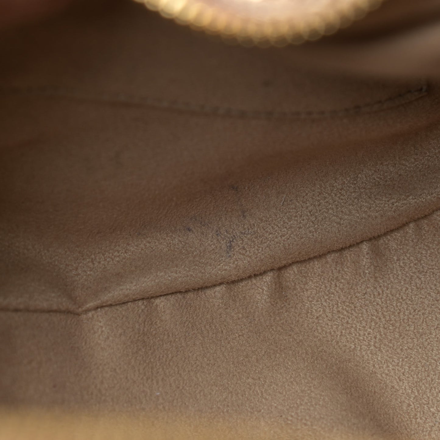 Suede Large Solar Hobo Metallic Gold