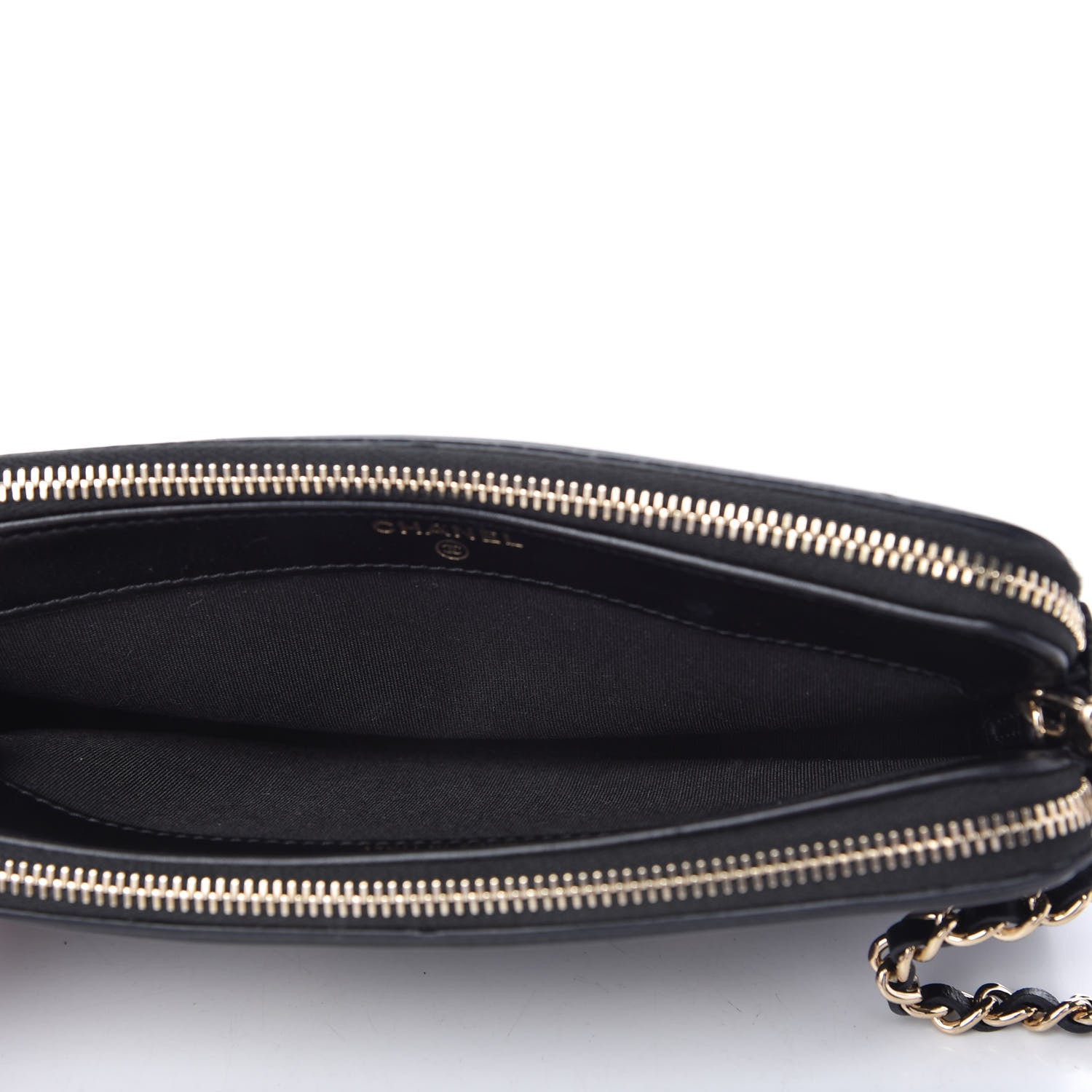 Chanel Caviar Quilted CC Filigree Clutch With Chain Black 5 of 12