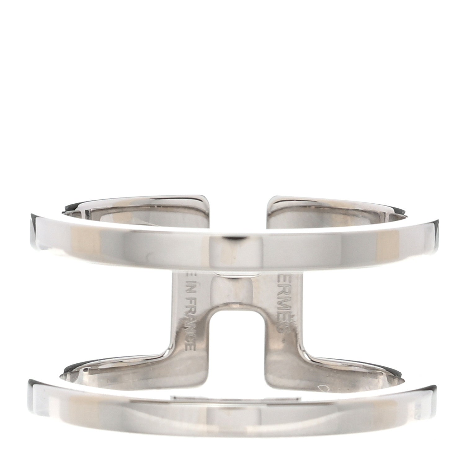 Hermes Permabrass H En Rond Scarf Ring Silver 1836962 – FASHIONPHILE