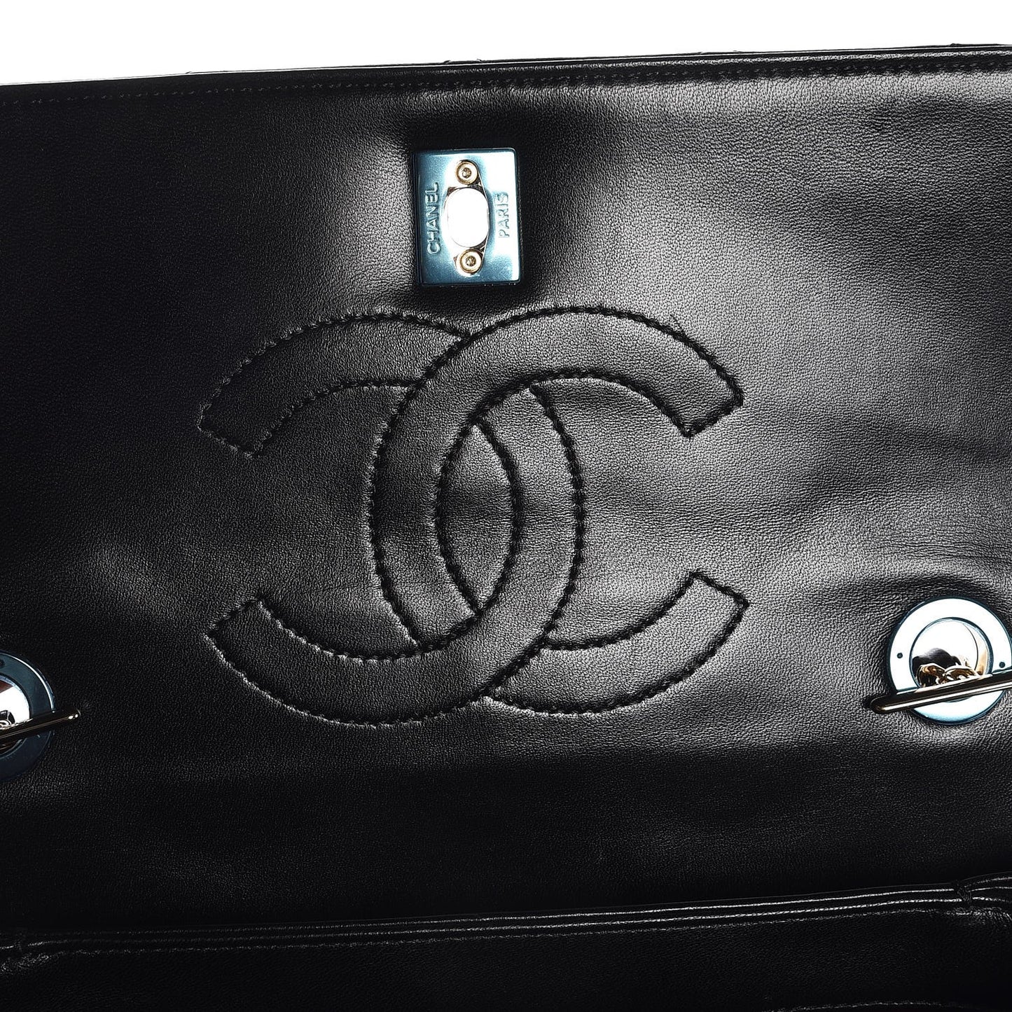 Lambskin Quilted Small Trendy CC Dual Handle Flap Bag Black